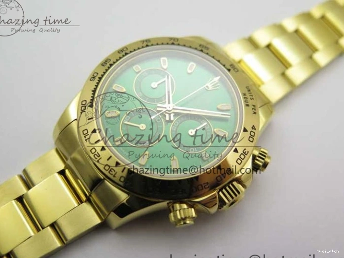 YG Daytona Edition Green YG 1:1 Best Bracelet Steel 904L KKF A7750 Dial on 0401